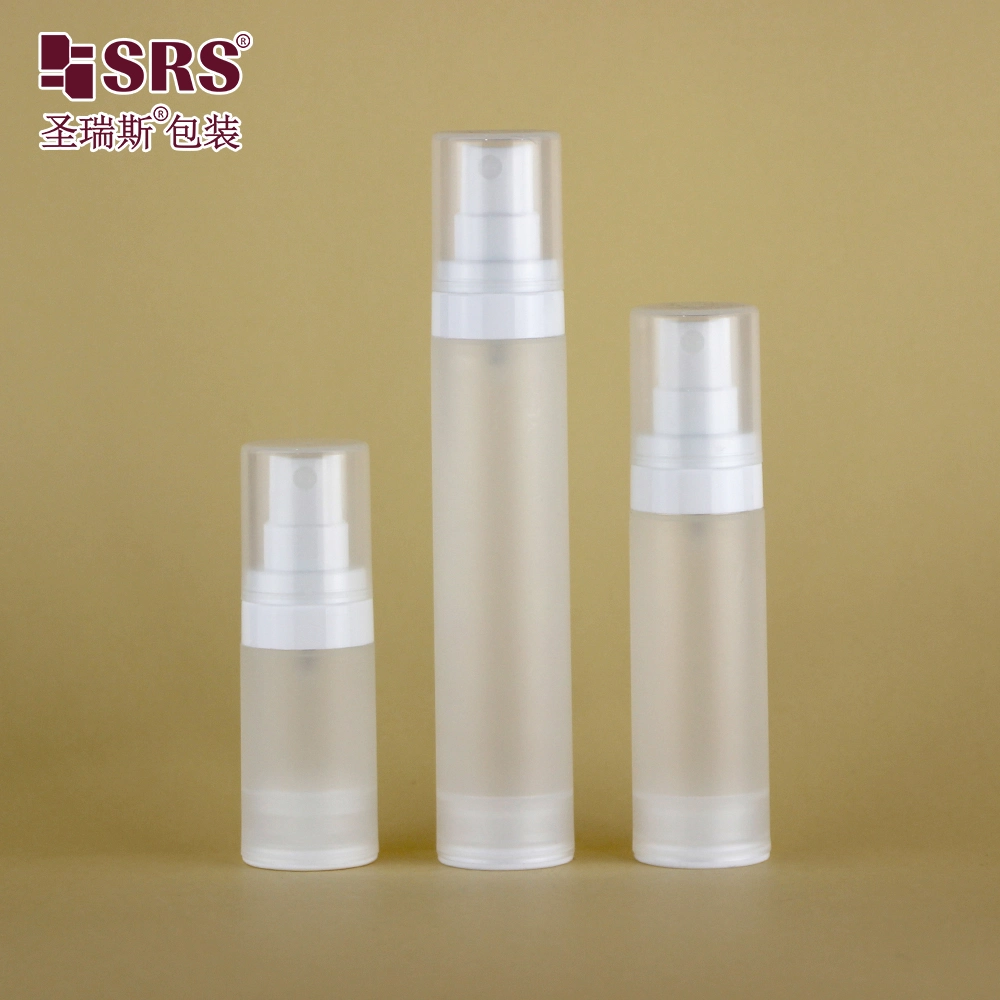 Frosted 15ml 50ml airless 30 ml bottle eco friendly PP plastic cosmetic packaging