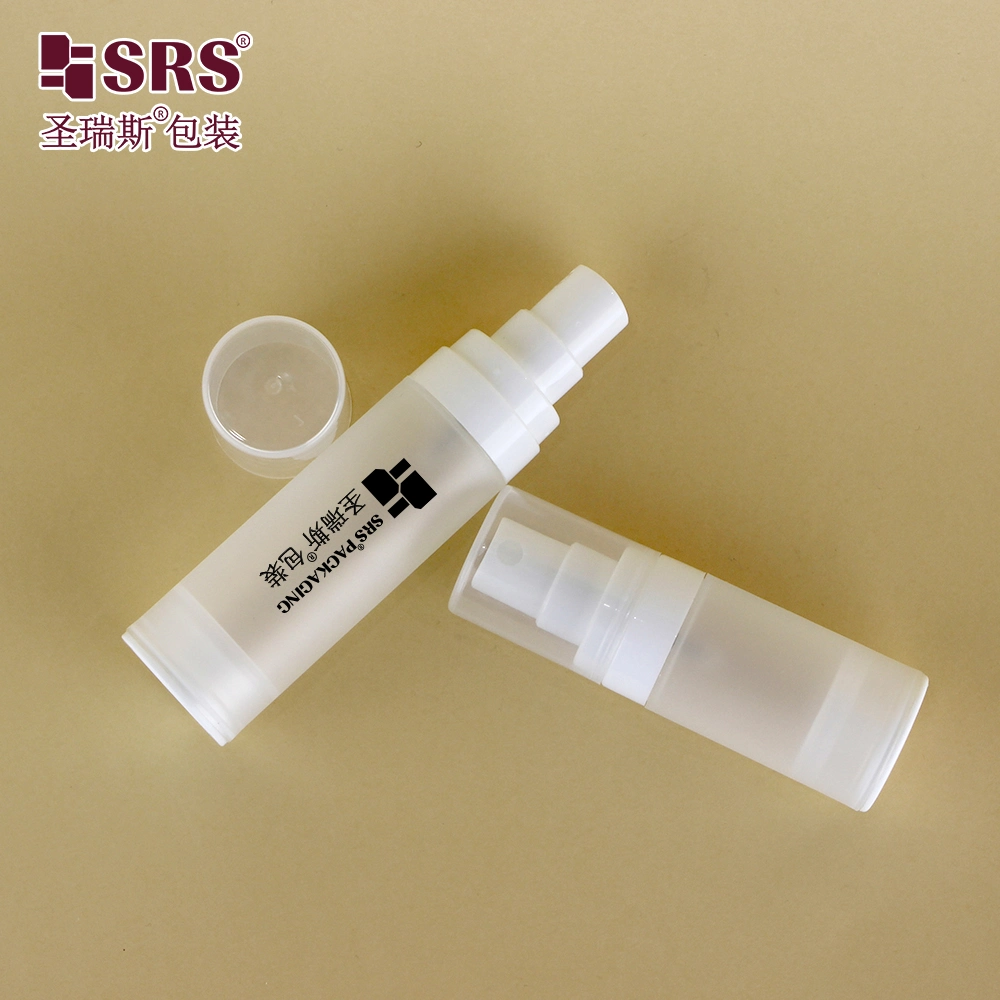 Frosted 15ml 50ml airless 30 ml bottle eco friendly PP plastic cosmetic packaging